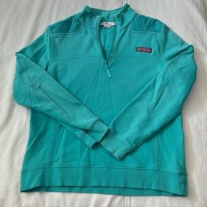 Women’s Vineyard Vines Quarter Zip Size M Turquoise